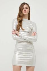 PINKO rochie culoarea argintiu, mini, mulata PPYH-SUD08W_SLV