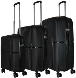 Benzi Bilbao fekete 4 kerekű 3 részes bőrönd szett (BZ5754-szett-fekete)