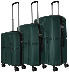 Benzi Bilbao zöld 4 kerekű 3 részes bőrönd szett (BZ5754-szett-zold)