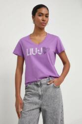 Liu Jo tricou din bumbac femei, culoarea violet PPYH-TSD0R2_45X