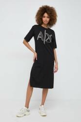 Giorgio Armani rochie din bumbac culoarea negru, mini, drept PPYH-SUD10N_99X