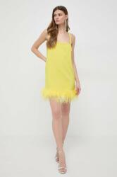 PINKO rochie culoarea galben, mini, drept PPYH-SUD08U_11X