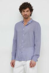 Giorgio Armani camasa barbati, culoarea violet, cu guler clasic, regular PPYH-KDM09U_45X