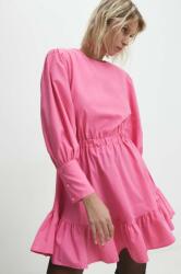 ANSWEAR rochie culoarea roz, mini, evazati BBYH-SUD02L_30X
