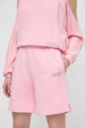 Liu Jo pantaloni scurti femei, culoarea roz, neted, high waist PPYH-SPD0II_30X