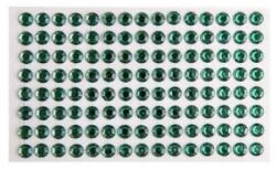 Öntapadós dekor gyöngy/strassz 7mm-es 120db/csomag smaragdzöld