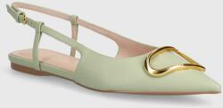 Coccinelle bőr balerina cipő zöld, nyitott sarokkal, QSD 21 02 01 G24 - zöld Női 39