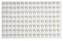 Öntapadós dekor gyöngy/strassz 7mm-es 120db/csomag gyöngyházfehér