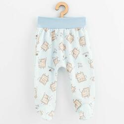 NEW BABY Baba pamut lábfejes nadrág New Baby Biscuits kék - babyboxstore