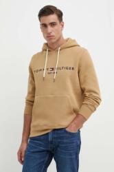 Tommy Hilfiger felső bézs, férfi, nyomott mintás, kapucnis - bézs S - answear - 32 990 Ft