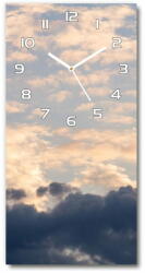 Wallmuralia. hu Függőleges üvegóra Felhők az égen 30x60 cm fehér