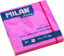 Milan Öntapadó jegyzettömb 76x76 mm 100 lap Milan neon rózsaszín (A13173655)