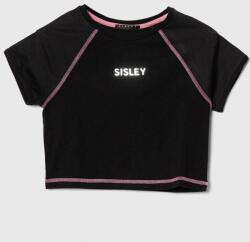 Sisley gyerek póló fekete - fekete 130