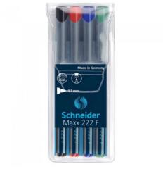 Schneider Marker permanent universal varf 0.7 mm Maxx 222 F4 culori/set SCHNEIDER (12952)