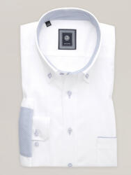 Willsoor Férfi klasszikus ing fehér színben, kék kockás kontrasztokkal 16721