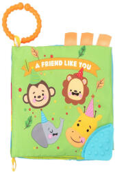 KikkaBoo készségfejlesztõ textil könyv és rágóka állatkerti barátok (CMT59286520)