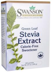 SWANSON Green Leaf Stevia Extract Calorie-Free Sweetener [100 Пакета]