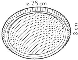 Tescoma Tortaforma bordázott, ferde éllel, kerek, 28×3 cm, Delícia (Sz-Te-623114)