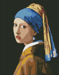 Ideyka Set goblen cu diamante, cu sasiu, Fata cu cercel de perla - Vermeer, 40x50 cm (AMO7738)