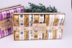 Minikek Karácsonyi dekoráció szalag, arany - 2cm x 5m (Egy pár egy csomagban)