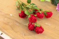 Minikek Rózsa csokor élethű művirág