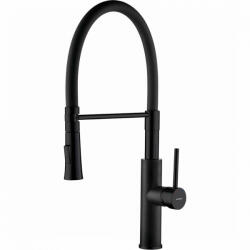 Laveo SHIRE zuhanyfejes csaptelep rugalmas tömlővel, matt fekete K (BQH_B78D)