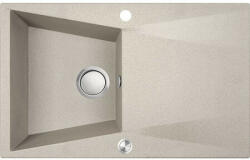 Laveo GRENADA csepptálcás bézs mosogató automata dugókiemelős, helytakarékos szifonnal (SRG_411T)