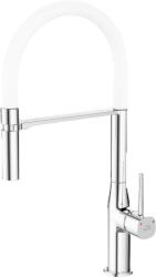 Laveo POLA álló csaptelep rugalmas kiömlővel, króm/fehér - mosibolt