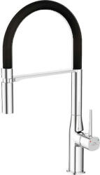 Laveo POLA álló csaptelep rugalmas kiömlővel, króm/matt fekete - mosibolt