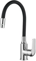 Laveo ELZA zuhanyfejes csap kétfunkciós rugalmas csővel, matt fekete / króm K