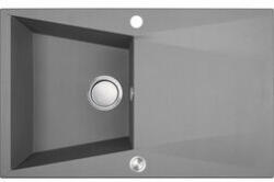 Laveo GRENADA csepptálcás szürke mosogató automata dugókiemelős, helytakarékos szifonnal (SRG_511T) - mosibolt