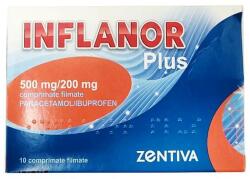  Inflanor Plus, 500 mg/200 mg, 10 comprimate filmate, Zentiva