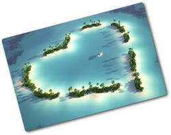Wallmuralia. hu Edzett üveg vágódeszka Szív alakú sziget 2x40x52 cm