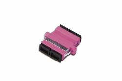 ASSMANN FO coupler, duplex, SC to SC, MM OM4, color violet ceramic sleeve, polymer housing, incl. screws (DN-96018-1) (DN-96018-1)