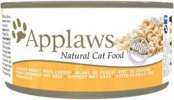 Applaws Cat Adult Chicken Breast with Cheese in Broth 72x70 g conserve hrana pisica, piept de pui si branza