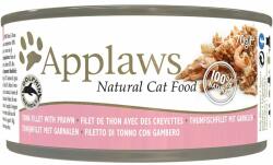 Applaws Cat Adult Tuna with Prawn in Broth conserva cu ton si crevete in sos 6x70g pentru pisici