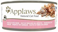 Applaws Cat Adult Tuna with Prawn in Broth 24x156 g ton si creveti in sos, hrana pisici