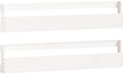 vidaXL 2 db fehér tömör fenyőfa fali cipőtartó 110 x 9 x 23 cm (833276) (833276)