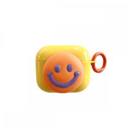 Cellect Airpods Pro smile szilikon tok, Narancssárga (AIRPODSP-FUNNY-SMILE) (AIRPODSP-FUNNY-SMILE)