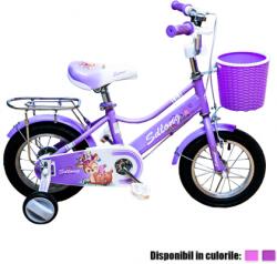 Bicicleta copii, roti 12 inch, cos si portbagaj, diverse culori RB38530