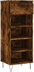 vidaXL füstös tölgyszínű szerelt fa cipősszekrény 40x36x105 cm (831465) (831465)