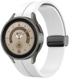 Cellect Samsung Watch 4/5 mágneses szil óraszíj, 20mm, Fehér (CEL-STRAPWATCH4MA-W) (CEL-STRAPWATCH4MA-W)
