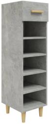 vidaXL betonszürke szerelt fa cipősszekrény 30 x 35 x 105 cm (812802) (812802)