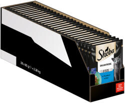 Sheba Sheba Megapack Varietăți Pliculețe 28 x 85 g - Delicatesă în gelatină cu ton