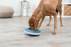 TRIXIE Bol balansoar cu hrănire lentă, castron pentru câini, gri, albastru, plastic/TPR, 0, 5 l/23 cm, mâncare lentă (TX-25285)