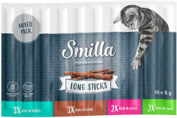 Smilla Smilla Long Sticks 10 x 5 g - Pachet mixt 2 (iepure, gâscă, miel și vânat)