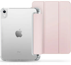 Apple iPad 10.9 (2022) / iPad 11 (2025), mappa tok, közepesen ütésálló, érintőceruza tartó, érintőceruza nélkül, átlátszó hátlap, Smart Case, TP SC Pen Holder Hybrid, rózsaszín - mobilkozpont