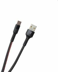 mobilNET Adat- és töltőkábel TPU USB/USB-C, 2A, 1m, fekete (KAB-0116-USB-TYPEC)