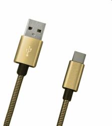 mobilNET Adat- és töltőkábel USB/USB-C, 2A, 1m, arany (KAB-0097-USB-TYPEC)