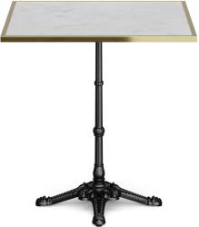 Blumfeldt Patras Lux, masă de bistro, blat de marmură, 60 x 60 cm, bază din fontă (GDMC1-PatrasLux-B/W) (GDMC1-PatrasLux-B/W)